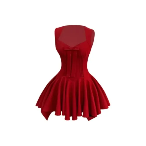 COHX Red Женские Платья без рукавов