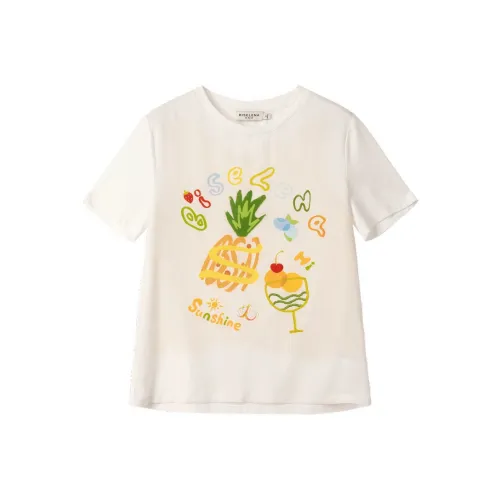 Bethine ['Ананас' Calm And Unperturbed] Белый Женские T-рубашки