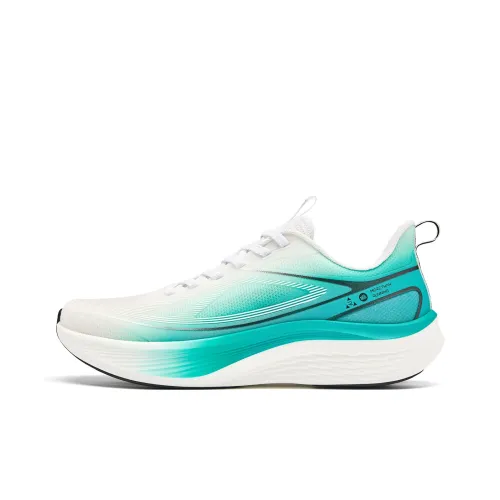 QIAODAN Light Speed 5v2 Беговые кроссовки Низкий верх Белый Зеленый Мужской