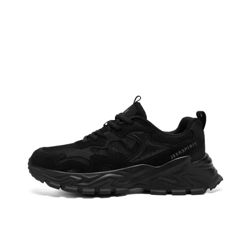 JEEP SPIRIT Darth Vader Толстая подошва Низкий топ Улучшенный Дышащий Сетка без подкладки Вулканический серый Мужской