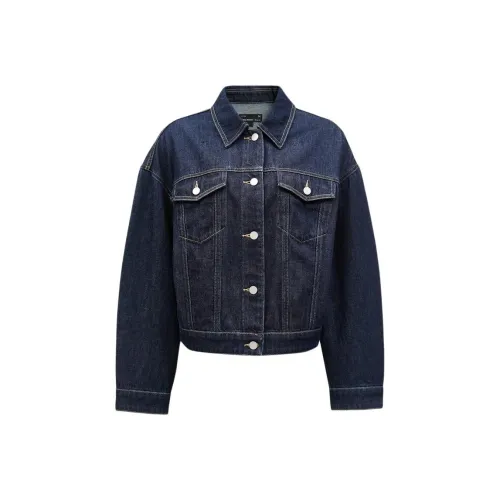 VERO MODA EXTRA Темно-джинсовый синий Женские джинсовые куртки