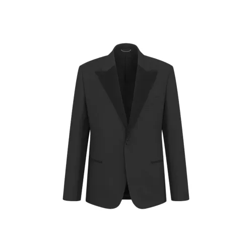 DIOR FW25 Осенняя мужская коллекция одежды Бизнес-костюм Пальто Мужской Черный