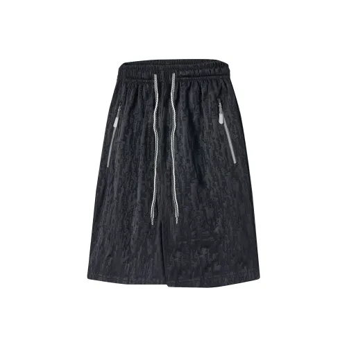 PICCA Черный камуфляж Скрытая текстура Унисекс Повседневные шорты