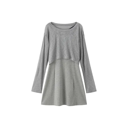 LEDIN Серебряный Свеча Серый Женские Комплекты с юбкой