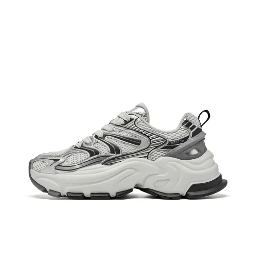 QIAODAN Высота Увеличивающая Устойчивая к Износу Низ Резистентный Низкий Топ Кэжуал Мужской Серый Серебряный