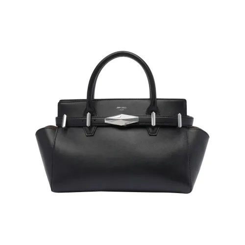 Jimmy Choo Ромб Телячья кожа Тоут Сумка Сумка для покупок Сумка через плечо Сумка Женская Черная