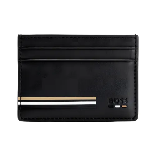 Hugo Boss Кожа Держатель для карт Держатель для карт Мужской Черный