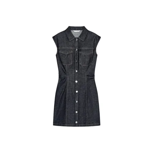ZARA Синие Женские Платья без рукавов