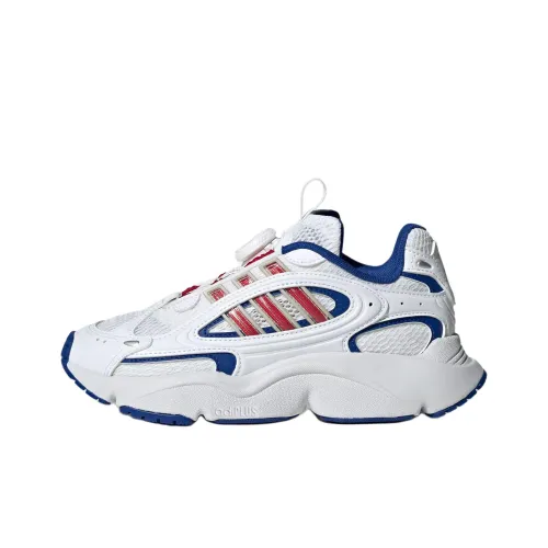 Adidas Originals Ozmillen Slip Резистентный к истиранию Низкий Топ KIDS Lifestyle Shoes Белый Синий Светло-Красный