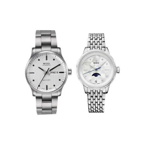 Mido Helm Автоматический Механический Механизм Унисекс Часы 42 мм Серебристый Циферблат Корпус из Нержавеющей Стали Ремешок из Нержавеющей Стали