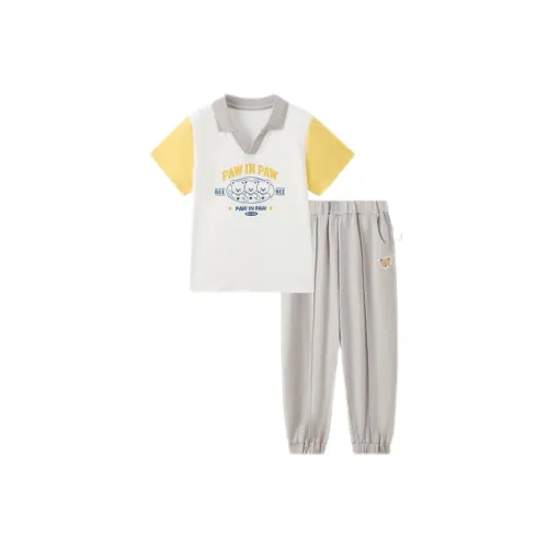 PAW IN PAW Cartoon Bear Свободный крой Короткий рукав Комплект из 2 предметов Набор для детей 3-7 лет