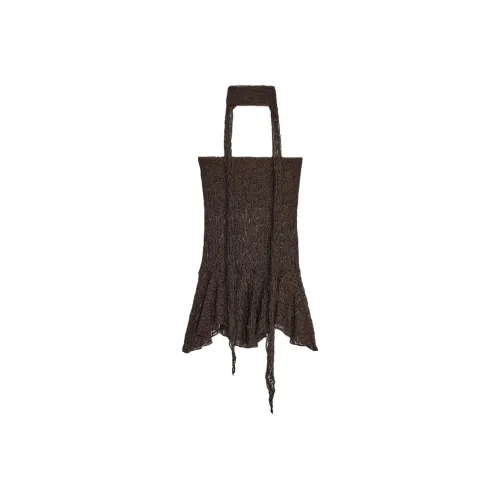 ZARA Коричневые женские топы без бретелек