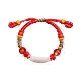 [Дракон] Китайский зодиак + Собака Зуб [Многоцветный Красная нить]