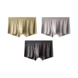 Группа M Новинка Шелк Мужской [Темно-серый, Оливковый, Серый] 3 упаковки Комбинация