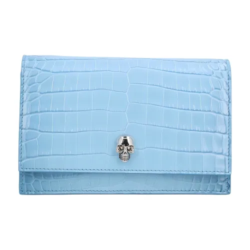 Alexander McQueen THE SKULL BAG Коровья кожа Сумка через плечо Сумка на плечо Маленькая Женская Синяя