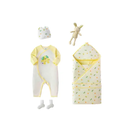 BALABALA Малыш Подарочная коробка 5 предметов Набор Белый и Желтый тон Новорожденный и Малыш