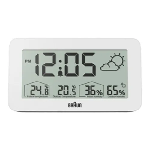 BRAUN Кварцевый механизм пластик будильник унисекс серый