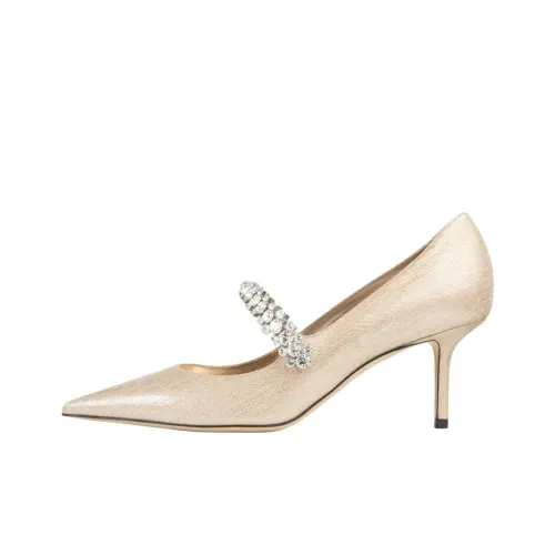 Jimmy Choo Bing Низкий каблук Высокие каблуки 6,5 см Женские Золотой
