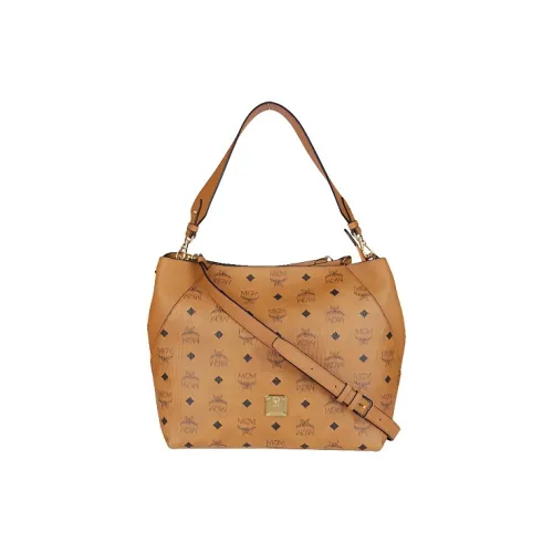 MCM Klara PVC Ручная Сумка Сумка через плечо Сумка на плечо Средний Женская Коричневый Коньяк Монограмма