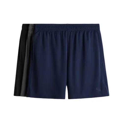 H&M 3 упаковки: морские синий + темно-серый + черный мужские спортивные шорты