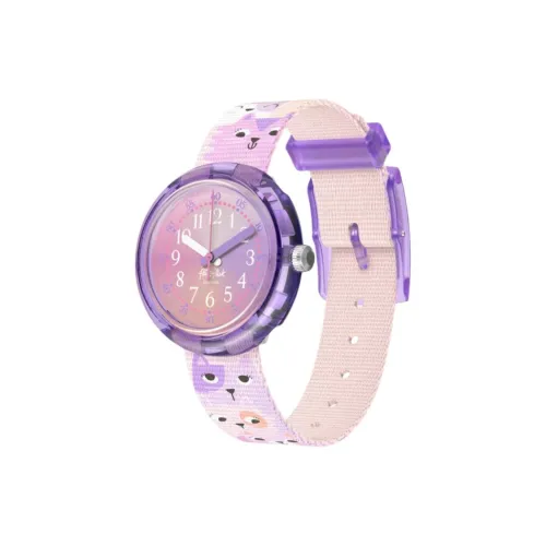 Swatch Quartz Movement Женские часы 31,85 мм Фиолетовый