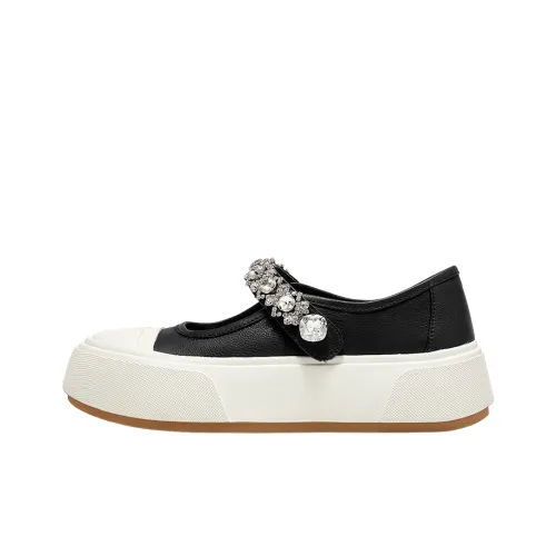 LOMOQUEEN Планшет Обувь Мэри Джейн Женская Мюнхен Черный