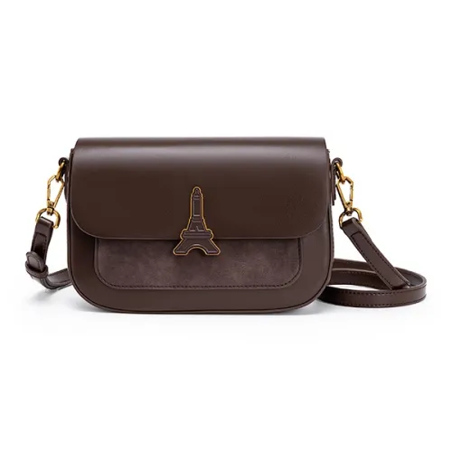 PARISTAR ПУ (полиуретан) Сумка через плечо Стандартная Женская Кофейного цвета
