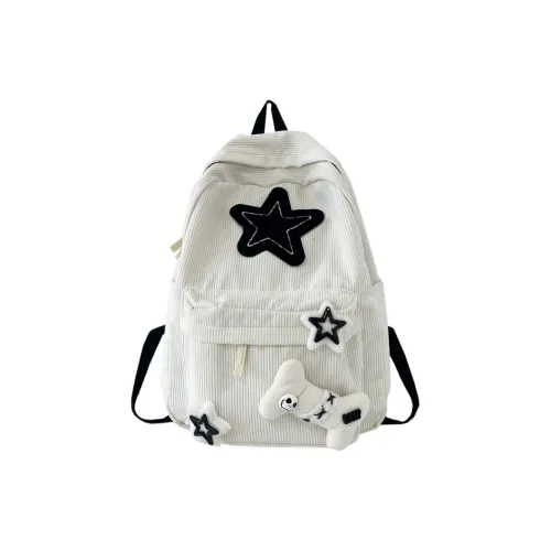 WICKBUEN Вельвет Рюкзак Унисекс Экрю Черный