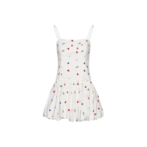 URBAN REVIVO Cloud Serpentine Flower Collection Slip Платье Женское