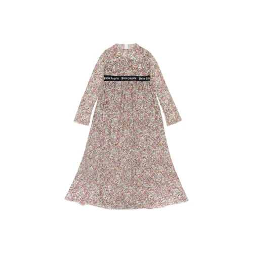 PALM ANGELS Длинное платье с длинными рукавами женское розовое