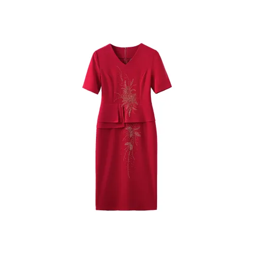 KAIMUSHI Короткий рукав Платье Женское