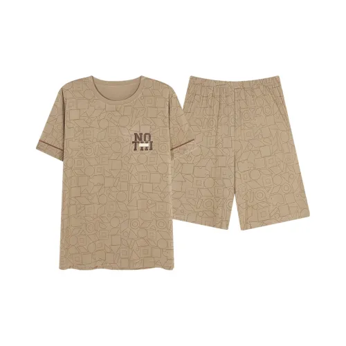 Floating Light Islands Пижама Набор Мужской Желтый