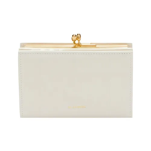 JIL SANDER Кошелек из коровьей кожи маленький женский белый