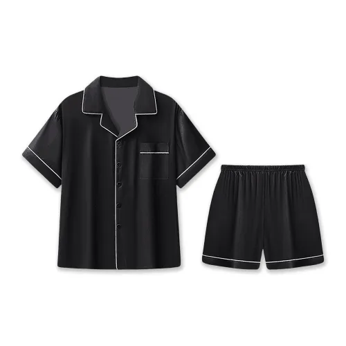 SWEET CAT Black Ice Шелк Пижама Мужской Пижамные комплекты