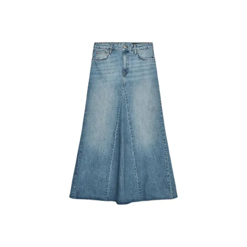 ZARA ZW Series Деним Длинный Юбка Женские