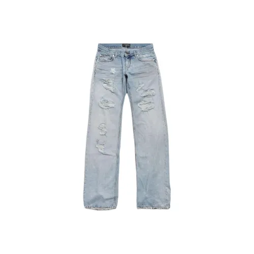 Balenciaga Джинсы Slim Fit Женские Светло-Синие