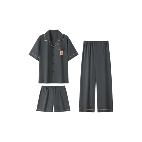 QIAOYUN Медведь Trio Мужской Пижамный комплект