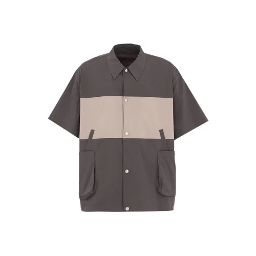 Halfwayhouse Фиолетово-серые Мужские Рубашки