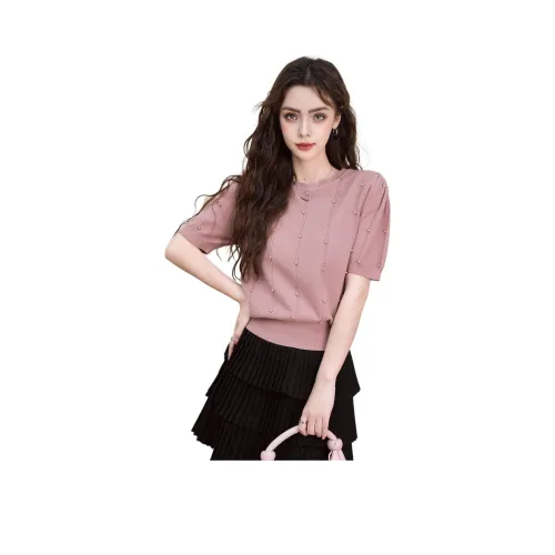 FAWENXIANGZI Темно-розовые Женские футболки