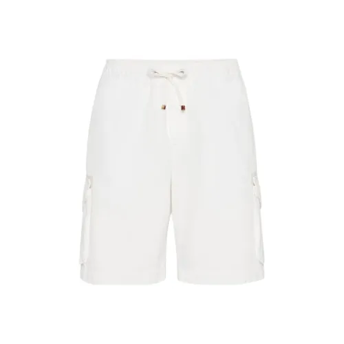 BRUNELLO CUCINELLI Snow Gray Мужские Повседневные Шорты
