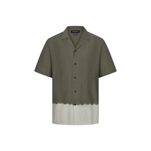 URBAN REVIVO Серый Зеленый Мужская Рубашка