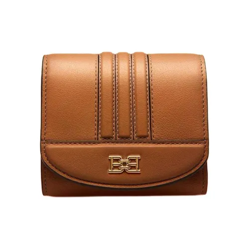 BALLY B Цепочка Коровья кожа Кошелек Женские Коричневый