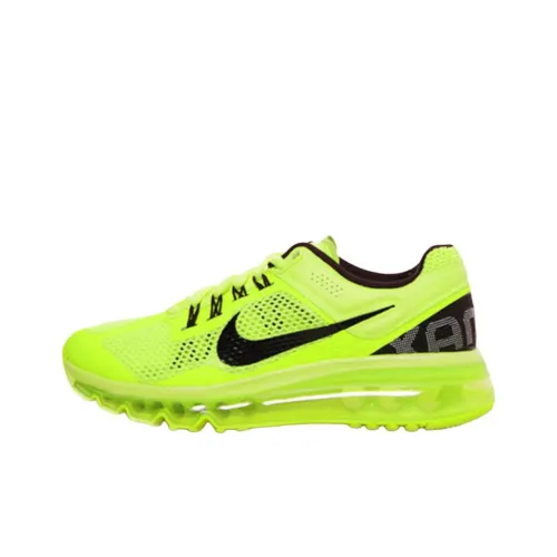 Nike Air Max 2013 Устойчивый к истиранию Низкий Топ Детская Беговая Обувь Зеленый Подростки