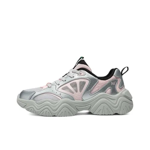 361° Устойчивый к истиранию Быстросохнущий Низкий Топ Casual Женский Розовый Серебряный