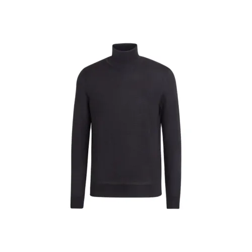 Ermenegildo Zegna Черные Мужские Кашемировые Свитера