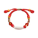 [Лошадь] Китайский зодиак + Собака Зуб [Многоцветный Красная нить]