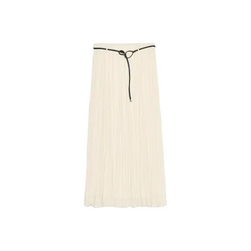 ZARA Белая Женская Повседневная Длинная Юбка