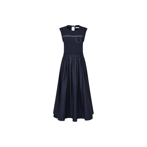 RARE Чёрно-синие Женские Платья без рукавов