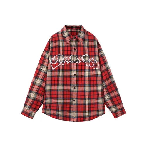 OULUDE Red Men's Shirts OULUDE Красные Мужские Рубашки