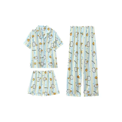 XIAFENYAN Пижамный комплект женский зеленый